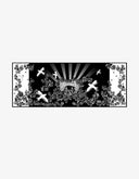 Foulard « Mystic » noir et blanc 180 x 70