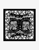 Foulard Crânes Noir et Blanc 180 x 70