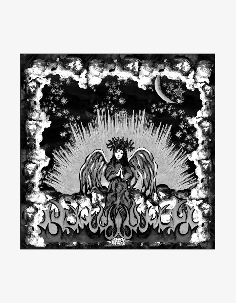 Angel Black and White Foulard l 90 x 90