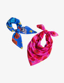 Grand bandana en coton imprimé