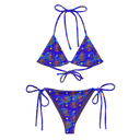 Bikini bleu Clairvoyant en polyester recyclé