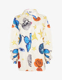 Chemise de camp boutonnée Ivory Peace Party