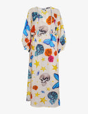 Caftan imprimé Ivory Peace Party