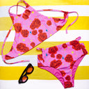 Maillot de bain deux pièces "Pink Peace Party"