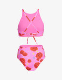 Maillot de bain deux pièces rose céleste