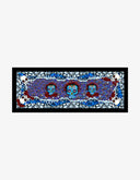 Foulard Crânes Bleus 45 x 45 Coton