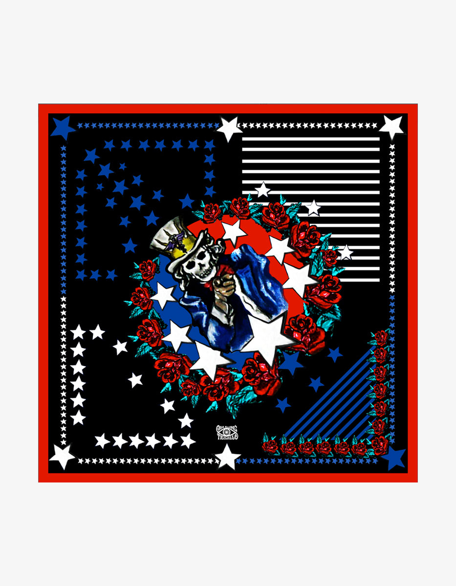 America Black and Red Foulard